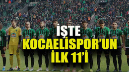 İşte Kocaelispor’un ilk 11’i