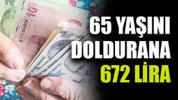 65 yaşını doldurana 672 lira