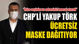 Yakup Törk, mesaj atana ücretsiz maske dağıtıyor