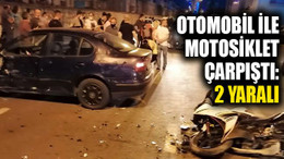 Otomobil ile motosiklet çarpıştı: 2 yaralı