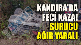 Kandıra’da feci kaza! Sürücü ağır yaralı
