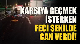 Karşıya geçmek isterken feci şekilde can verdi!