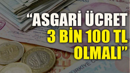 “Asgari ücret 3 bin 100 TL olmalı”