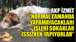 AKP İzmit: “Normal zamanda yapamayacakları işleri sokaklar ıssızken yapıyorlar”