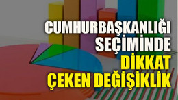 Cumhurbaşkanlığı seçiminde dikkat çeken değişiklik