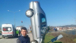 Öyle bir kaza yaptı ki görenler şok oldu