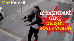 16 yaşındaki genç sokak ortasında iki kişiyi böyle vurdu