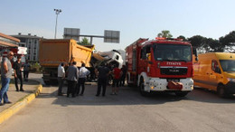 Tanker ile kamyon çarpıştı, ortalık savaş alanına döndü!