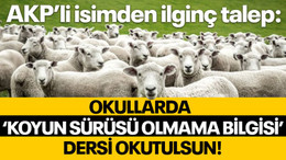 AKP’li isim: Okullarda ‘Koyun sürüsü olmama bilgisi’ dersi okutulsun!”
