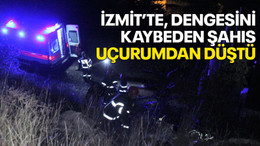 İzmit'te dengesini kaybeden şahıs, uçurumdan düştü