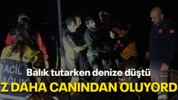 Balık tutarken denize düştü Az daha canından oluyordu