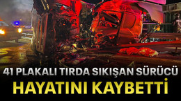 41 plakalı tırda sıkışan sürücü hayatını kaybetti