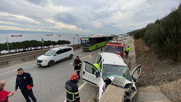 Sürücünün ağır yaralandığı feci kaza, hız göstergesi 130 kilometrede takılı kaldı