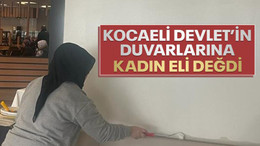 Kocaeli Devlet Hastanesinin duvarlarına, kadın eli değdi