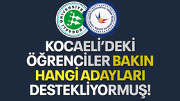 Kocaeli’deki öğrenciler bakın hangi adayları destekliyormuş!