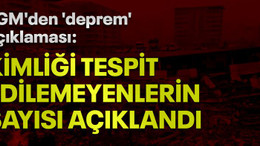 EGM'den 'deprem' açıklaması: Kimliği tespit edilemeyenlerin sayısı açıklandı