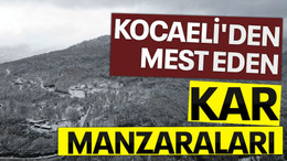Kocaeli'den mest eden kar manzaraları