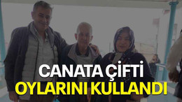 Canata çifti oylarını kullandı