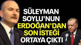 Süleyman Soylu'nun Erdoğan'dan son isteği ortaya çıktı