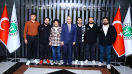 İHA takımı Rektör Cantürk’ü ziyaret etti