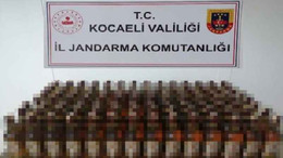 Kocaeli'de 169 bandrolsüz içki ele geçirildi