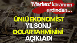 'Merkez' kararının ardından... Ünlü ekonomist yıl sonu dolar tahminini açıkladı