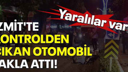 İzmit'te kontrolden çıkan otomobil takla attı: Yaralılar var!