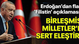 Erdoğan'dan flaş 'Filistin' açıklaması: Birleşmiş Milletler'e sert eleştiri