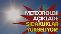 Meteoroloji açıkladı:Sıcaklıklar yükseliyor!