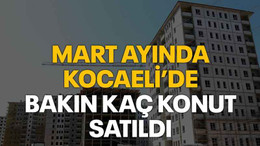 Mart ayında Kocaeli’de bakın kaç konut satıldı