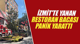İzmit'te yanan restoran bacası panik yarattı