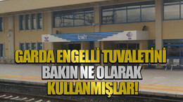 Garda engelli tuvaletini bakın ne olarak kullanmışlar!