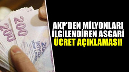 AKP'den milyonları ilgilendiren asgari ücret açıklaması!
