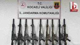Darıca'da evden 20 otomatik av tüfeği çıktı