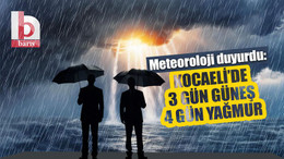Meteoroloji duyurdu: Kocaeli’de 3 gün güneş, 4 gün yağmur var! İşte gün gün Kocaeli hava durumu