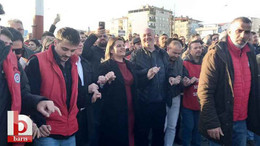 Gebze’de CHP'liler grev halayı çekti