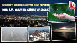 Kocaeli haftalık hava durumu: Kar, sis, yağmur, güneş ve sıcak, hepsi var!