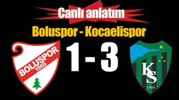 Boluspor - Kocaelispor canlı anlatım