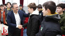 Başkan Gökçe şampiyonları ağırladı