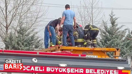 Kocaeli’de korkutan olay! Kimyasal tankerin içine düştü