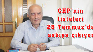 CHP’nin listeleri 28 Temmuz’da askıda