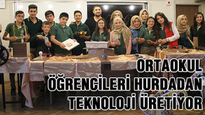 Ortaokul öğrencileri hurdadan teknoloji üretiyor
