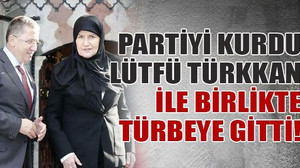 Partiyi kurdu, Türkkan ile birlikte türbeye gitti!