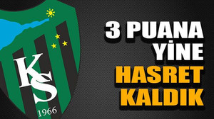 3 puana yine hasret kaldık