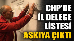 CHP’de il delege listesi askıya çıktı