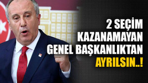2 seçim kazanamayan genel başkanlıktan ayrılsın..!