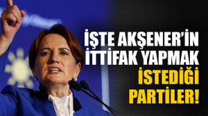 İşte Akşener’in ittifak yapmak istediği partiler!