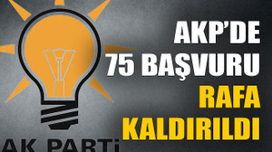 AKP’de 75 başvuru rafa kaldırıldı