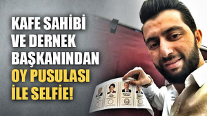 Dernek başkanından oy pusulası ile selfie!