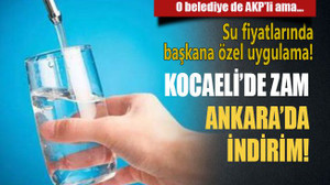 O belediye de AKP’li ama… Su fiyatlarında başkana özel uygulama! Kocaeli’de zam Ankara’da indirim!